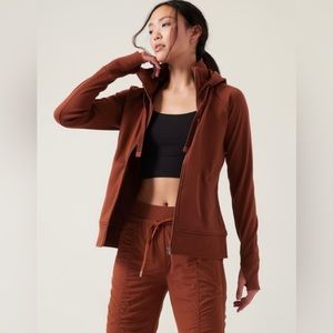 NWT-Athleta Ancient Mahogany Triumph Hoodie, Medium
